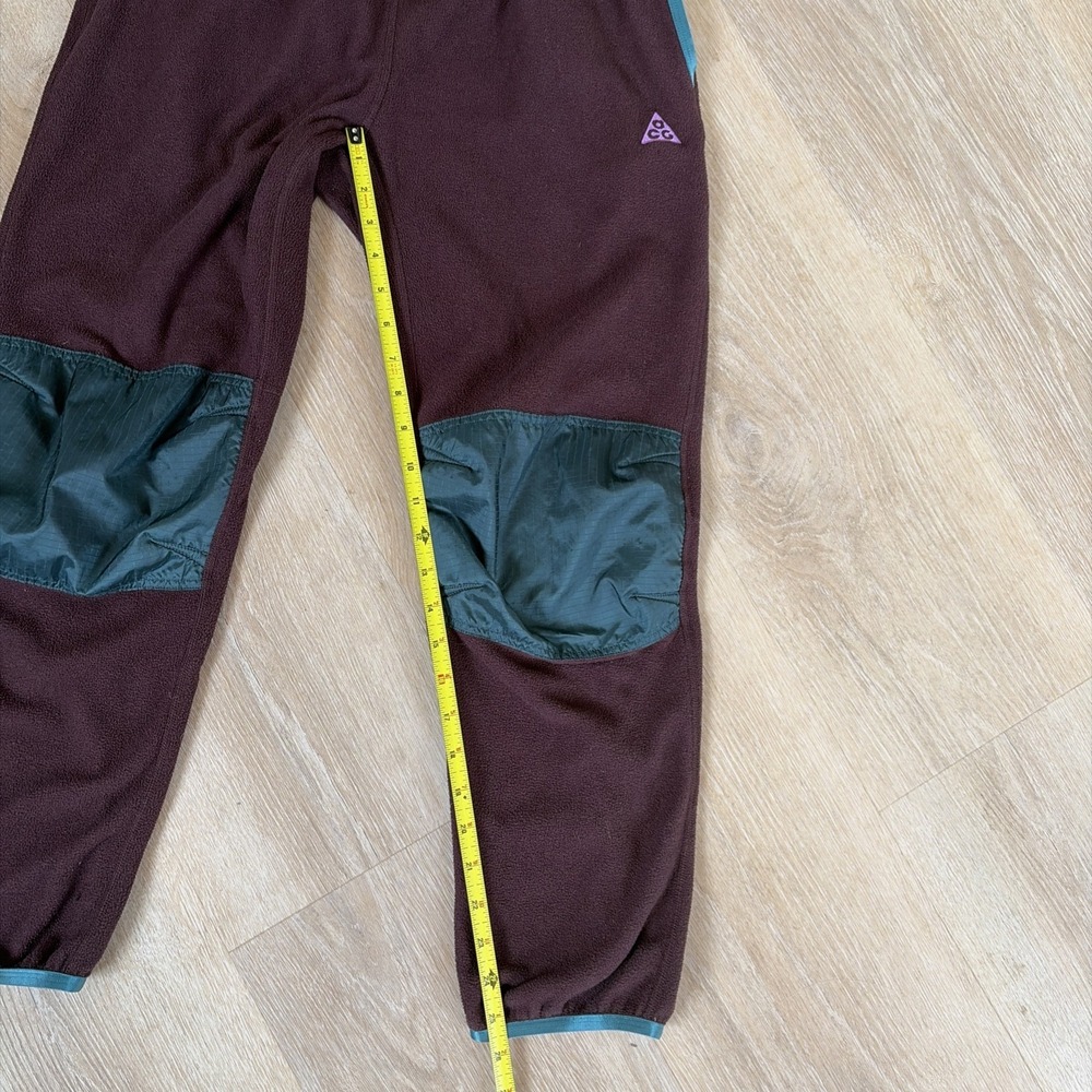 Nike ACG Polartec Wolf Tree Youth XL Pants Maroon Teal Outdoor Knee Patch - Picture 12 of 14